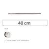 Osena 40 Cm (400 Mm) Mutfak Fincan Askı Borusu Ø16 Mm Krom | Bardak Askı Borusu | Metal Mutfak Askılık Çubuğu | İki Flanş Arasına Montaj
