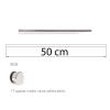 OSENA 50 cm (500 mm) Mutfak Fincan Askı Borusu Ø16 mm Krom | Bardak Askı Borusu | Metal Mutfak Askılık Çubuğu | İki Flanş Arasına Montaj