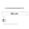 Osena 60 Cm (600 Mm) Mutfak Fincan Askı Borusu Ø16 Mm Krom | Bardak Askı Borusu | Metal Mutfak Askılık Çubuğu | İki Flanş Arasına Montaj