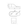 OSENA Kristal Oval Boru Flanşı 44 x 19 mm Şeffaf | Oval Askı Borusu Sabitleme Aparatı | Şeffaf Mobilya Boru Bağlantı Flanşı | Ürün Kodu: 2706