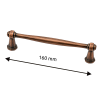SÜTUN KULP 160 MM ANTİK BAKIR