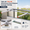 TAK-AS TKS-08 Alüminyum Kare Küpeşte Çamaşır Askılığı 12 Metre